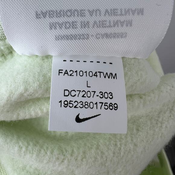 NIKE Sportswear Club Fleece Green Sweatpants Cotton Ribbed Cuff Size Large L NEW - Picture 9 of 11